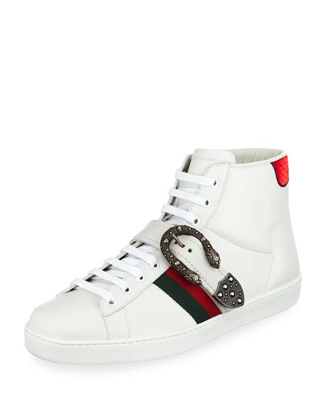 gucci sneakers uomo ace|gucci ace high top sneakers.